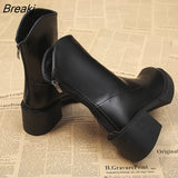 Women's Chelsea Boots Fashion Zipper Short Boots of Women Platform Boots Commute High Heel Shoes Autumn Winter Boots