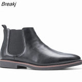 Men's Leather Boots Retro Chelsea Boots British Style Mens Ankle Booties Luxury Brand Handmade Dress Shoes for Men Plus Size