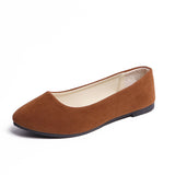 Spring Autumn Women Shoes Flock Flats Comfortable Flat Shoes Women Flats Loafers Shallow Slip on Shoes Red Black Plus