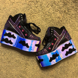clouds Platform Shoes For Woman Punk Style Lace-up High Heel Wedges Shoes Sweet Women Ankle Boots For Mujer Shoes