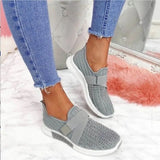 Women 2023Summer Fly Weave Rhinestone Flats Shoes Women Fashion Plus Size Sneakers Women Platform Casual Sport