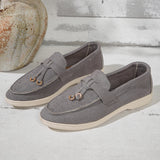 New Women Loafers Slip on Ladies Flats Brand Spring Autumn Casual Flat Shoes Leather Cashmere Single Shoes plus size