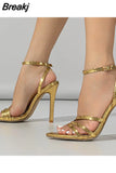 Heeled Women Sandals 2023 Summer European Simply Style Comfort Fashion Shoes Walking Outside High Quality Slipper