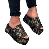 Ladies Shoes on Sale New Fashion Sexy Leopard Print Women's Slippers Summer Outdoor Thick Sole Casual Women Wedge