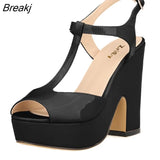 Women Platform Pumps Peep Toe High Heel Shoes Ladies Wedges Sandals Patent Leather Party Wedding
