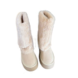Breakj Artificial Short Wool Suede Boots Boots Thick Heel Bottom A Rubber Snow Boots Heel