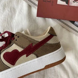 Women's Color Matching Casual Shoes 2023 Woman Vulcanize Sneakers Breathable Sport Walking Running Spring Platform
