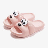 Indoor Cotton Dog Slippers Flat Women Men Bathroom Slides Couples Summer Shoes Soft EVA Non-slip Funny Beach Flip