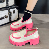 Women Spring Black Platform Mary Jane Shoes Women Heels Retro Lolita Shoes Ladies Designer Uniform Shoes Leather