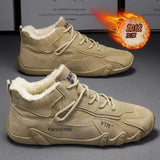 New In Casual Shoes Men Sneakers Male High Top Sneakers Winter Warm Designer Fashion Loafers Lace Up Shoes Men Ankle