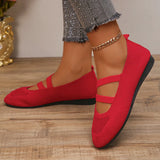 Knitting Flats Shoes for Women 2024 Summer Breathable Soft Loafers Woman Lightweight Slip On Casual Shoes Mom