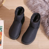 Women's Shoes Australian Boots Winter Footwear Round Toe Flat Heel Boots-Women Fashion Snow Low 2023 Ladies Ankle