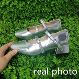 heels Mary Jane Shoes Women's Shoes Women Thick Heels Buckle Lolita Shoes School Uniform Student Girls Leather Shoes