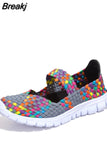 for Women Summer Weave Breathable handmade Shoes Light Flats Nursing Shoes Woman Sandals Handmade Woven Casual Mother