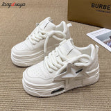 Women Platform Sneakers Star Design Casual Outdoor Sports Shoes Tennis Shoes Skateboard Trainers Skate Flats Sneakers For
