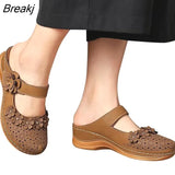 New Leisure Shoes Sports Shoes Baotou Middle Heel Slope Heel Women's Sandals Outdoor Slippers womens Shoes Comfort