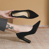 Style Pumps Pointed Black High Heels for Women 5cm 7cm 9cm Versatile Commuting Single Shoes Fashion Heels Women