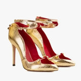 Runway Women Pumps Crystal Metal Decoration High Heels Sandals For Women Luxury Designer Nightclubs Banquets Female