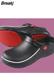 Slippers Non-slip Water-proof Oil-proof Kitchen Work Chef Shoes Master Hotel Restaurant Non-lace Slip-on Casual