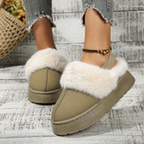 Breakj 2024 New Women's Thick Cotton Boots Round Head With Elastic Belt Comfortable To Keep