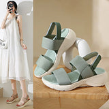 Women's Platform Sport Sandals Summer 2024 Comfortable Woman Shoes Fashionable Beach Green Sandal Black Sandalias De