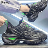 Seasons Men's Trendy Shoes Fashion New Platform Trend Retro Reflective Sneakers Thick-soled Casual Male Vulcanized