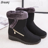 Women Boots Warm Plush Ankle Snow Boots Women Shoes Fashion Zipper Women's Winter Boots Plus Size Zapatos De