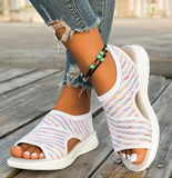 Breakj Summer New Large-Size Fashion Thick-Bottomed Flying Weaving Outside Wearing Fish-Mouthed