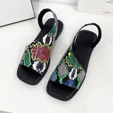 Breakj Sandals Women 2025 Summer New Large-Size Fish Mouth Side Empty Fashion Thick Heel Low-Heeled Sandals