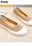 Summer Simple Fashionable New Knitted Glove Shoes of Women Breathable Hiking Thick Cozy Net Flatform Flatform Sports