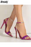 Heeled Women Sandals 2023 Summer European Simply Style Comfort Fashion Shoes Walking Outside High Quality Slipper