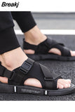 Men shoes Gladiator Men's Sandals Roman Men Shoes Summer Flip Flops Gray Black Flat Sandals Large Size
