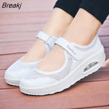 New Women's Light Fashion Breathable Mesh Wedge Heels Shoes Casual Shoes Mesh Outdoor Sports Running Designer