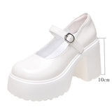 shoes Heels Lolita shoes platform heels Women Mary Jane Shoes Vintage Girls High Heel Japanese Style College Student