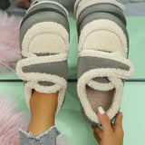 Bottom Faux Fur Winter Shoes for Women 2023 New Thicken Plush Warm Snow Boots Female Non Slip Platform Cotton Shoes