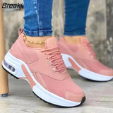 Sneakers Spring and Autumn New Lace Up Wedge Platform Shoes 2022 Ladies Outdoor Fashion Air Cushion Casual Running