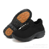 Breakj Upgrade Anti-Slip Large Size Women's Shoes Mother Shoes Socks Shoes Casual Flying Women's Shoes Rocking Shoes