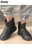 Short Anti-ski Boots Fashion Ladies Comfortable Cotton Shoes Women's Warm 2023 New Snow Boots Black Boots Boots