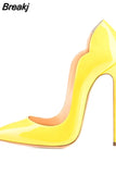 brand shoes plus size 33-45 pointed 12cm high stiletto heels 10cm 8cm shallow fashion classic women pumps QP042