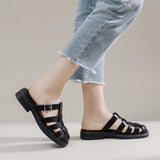Women Sandals Woman Summer Hollow Out Roman Slippers 2024 New Gladiator Beach Flats Ladies Thick Sole Footwear Zapatos De
