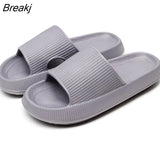 Platform Slippers Summer Couple Bathroom Non-slip Home Slippers Fashion Soft Sole EVA Beach Slides Shoes Flip Flops