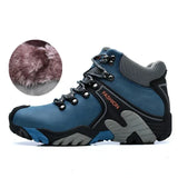 Men Snow Boots Fashionable Outdoor Mountaineering Anti Slip Insulation Plush Waterproof Casual Sports Cotton Shoes Travel