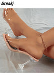 Print Sandals Open Toe High Heels Women's Sheer Sexy Summer Shoes Open Toe Women's Shallow Gladiator Plus Size