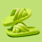 Soft Sole Pillow Slides for Women Summer 2023 Fashion Thick Platform Cloud Slippers Woman Flat Non Slip Flip Flops