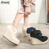 Summer Shoes Women High Heels Elegant Ladies Wedges Shoes Brand Women Pumps Platform Woman Wedge Heel 10cm