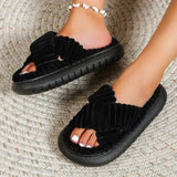 Size Shoes for Ladies Winter Peep Toe Women's Slippers Platform Flat with Warm Slippers Women Light Hot Sale Cotton