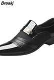 Slip On Men Dress Shoes Men Oxfords Fashion Business Dress Men Shoes 2023 New Classic Leather Men'S Suits