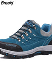 Sports Shoes Mesh Breathable Lace-up Low-top Outdoor Shoes Waterproof, Sweat-absorbent and Wear-resistant Hiking