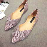Flats for Women Shoes Spring Summer Boat Shoes Pointed toe Casual Slip-on Shoes Elegant Ladies Footwear