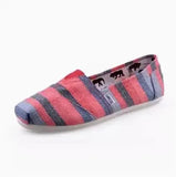 Mouth Shoes Woman Flats Dress Canvas Rubber Cotton Fabric PU Basic Shoes Woman Flats Shallow Mouth Dress Basic PU